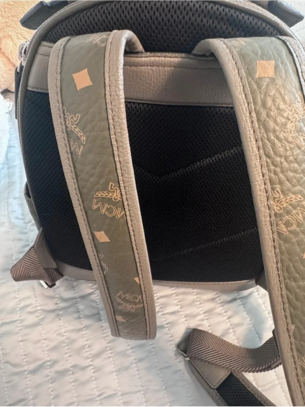MCM Stark Small Backpack in Brown/Black